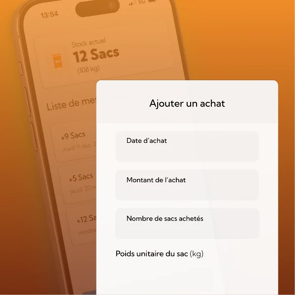Capture écran — historique des achats